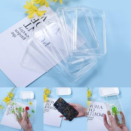 1Pcs Transparent Phone Case Cover Phone Groove Material for DIY Epoxy Resin Homemade Design Phone Case Jewelry Accessories Tools