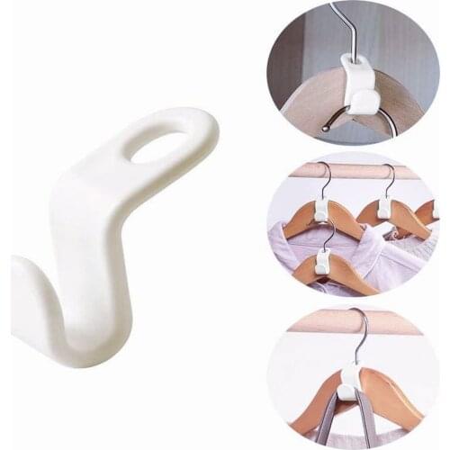 12pcs Connect Hooks Multi-function Wardrobe Space-saving Stack Hanger Rack Clothes Hanger Storage Closet Wardrobe Clothes Rack