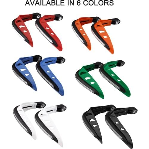 2Pcs Universal Motorcycle Handguards Handguards with LED Light Motorcycle Handguard Handlebar Protector