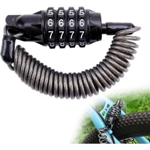 4 Digit Password Combination Motorcycle Bicycle Universal Helmet Code Lock Luggage Lock Multi-Function Wire Lock Anti-Theft