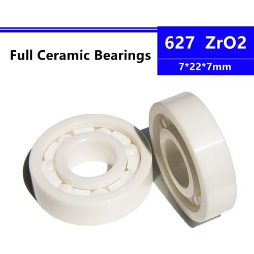 4pcs/10pcs 627 7*22*7mm Zirconia Full ZrO2 Ceramic Deep Groove Ball Bearing Nonmagnetic 7x22x7mm