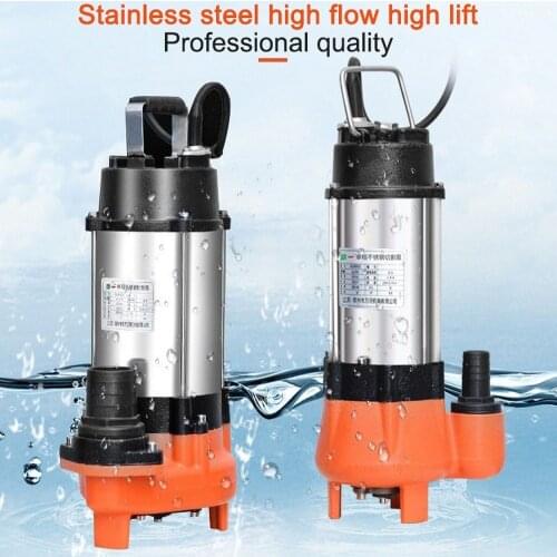 400W Submersible Pump 220V Non-blocking Submersible Dirty Water Pump Jet Pump Bore Sewage Garden Well Tank Cleaning Tool Bomba