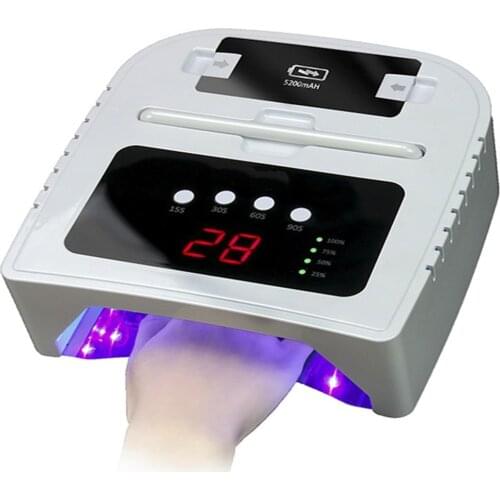 Cordless Nail Lamp Battery Separate Rechargeable Manicure Machine 48w LED UV Timing Induction Light Auto Sensing Gel Drying Equi