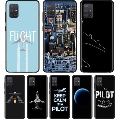 Bore to fly Pilot Plane Case for Samsung Galaxy A51 A71 A21s A11 A31 A41 A50 A70 A10 A20 A30 A40 Black Soft Cases Cover