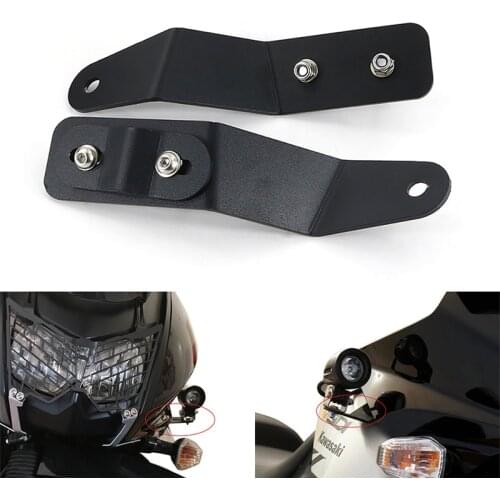 For Kawasaki KLR 650 2008-2018 KLR650 CNC Pair Of Auxiliary Light Bracket Lamp Mount Additional Lights Bracket