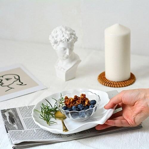 Porcelain dinner sets plate set kawaii plate 8 Inch Ocean Style Shell Ceramic Plate Home Steak Salad Dessert Plate Tableware