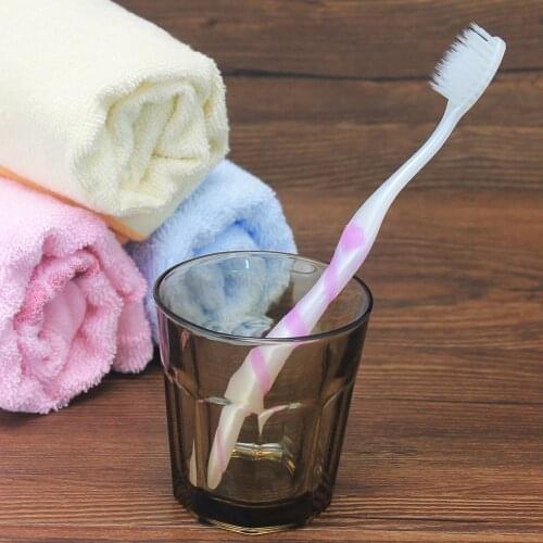 Hot Wholesale 8PCS Double Ultra Soft Toothbrush PP+TPR Brush Oral Care 625 Nano-antibacterial Toothbrush White Heads