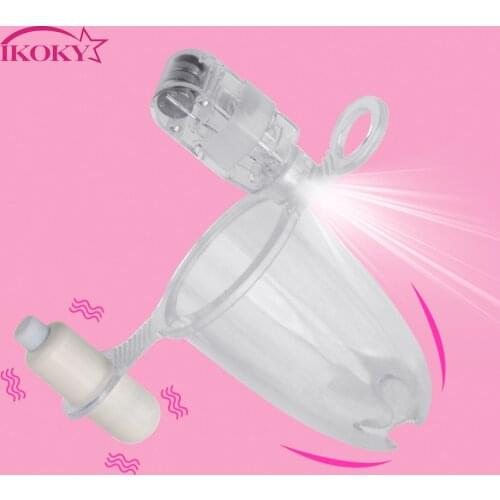IKOKY 2 Pieces Colposcopy Speculum Vaginal Speculum Vibrator with Lighting Vaginal Dilator Medical Themed Sex Toys Adult Genital