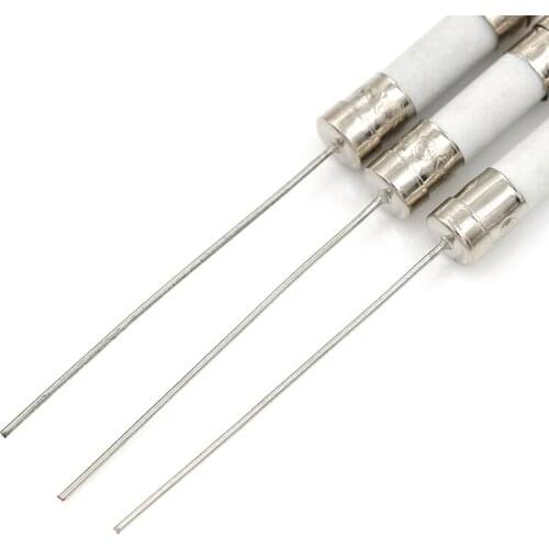 5Pcs 10A 250V Ceramic Body Miniature Fuses Time-lag Axial Lead Fuse For Lcd-tv Etc 5*20mm Axial Lead Ceramic Fuse