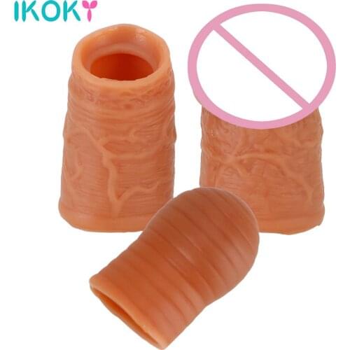 Glans Strap On Penis Ring Ejaculation Delay Cock Sleeve Sex Toys For Men Dick Enlargement Extender Sex Tools For Couples