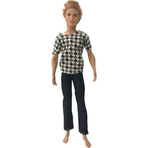 NK One Set Prince Ken Dolls Clothes Cowboy Coat Grey Trousers Clothes Set For 1/6 Ken Dolls For Barbiee Doll Boyfriend