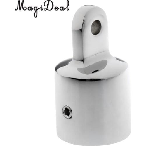 316 Stainless Steel Pipe Eye End Cap 7/8" 22mm Bimini Top Fitting Hardware /Marine Boat Yacht External Eye End / Canopy Tube End