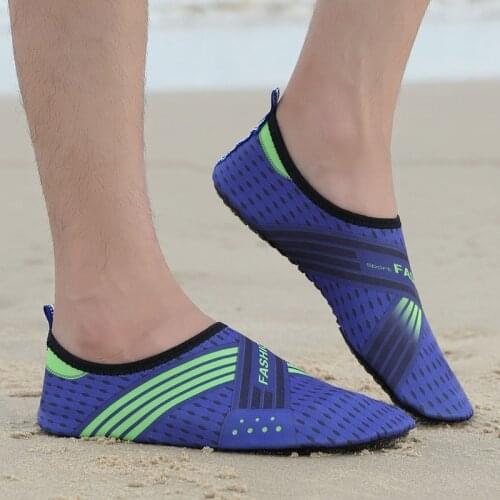 Yoga Jogging Sneakers Swimming Shoes Quick Drying Swim Water Beach Shoes Diving Barefoot Large Aqua Socks For Men Women Blue