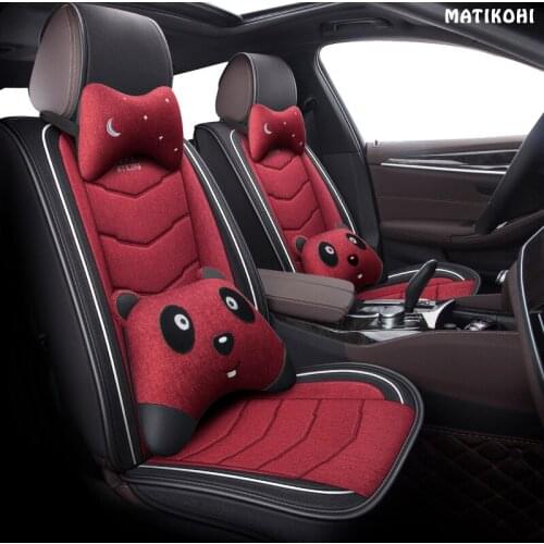 MATIKOHI flax car seat covers For Volkswagen vw passat b5 b6 b7 polo 4 5 6 7 golf tiguan jetta touareg seat cover cars seats
