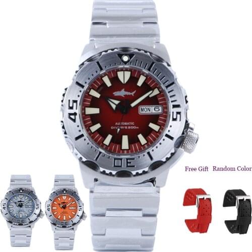 Heimdallr Mechanical Watches Monster Automatic Watch Men 316L Steel Divers Watch 200m C3 Super Luminous NH36A Sapphire Crystal