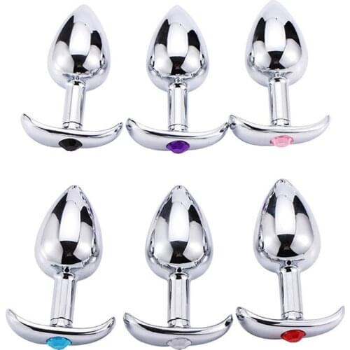 Metal Anal Plug Butt Plug Electro Sex Vibrator Anal Bead Anu Dilator Anal Toys for Men Women Size M L