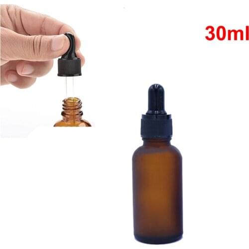 Mini 30ml Amber Glass Reagent Liquid Pipette Empty Bottle Eye Dropper Mini Refillable Container Empty Cosmetic Containers