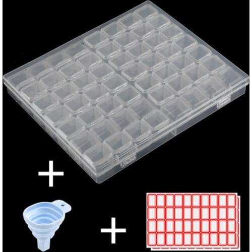 56pcs Case Tool Kits 5D Diamond Painting Drill Beads Storge Box Container Embroidery Accessories Diamond Moasic Cross Stitch