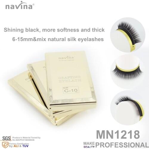 Navina False eyelashes of makeup, natural look, curl CD, thickness 0.07-0.2mm, length 6-15mm