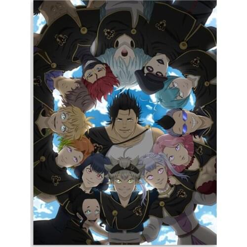 Wall Art Black Clover Canvas Painting HD Printed Anime Characters Pictures Home Decor Bedroom Bedside Background Modular Poster
