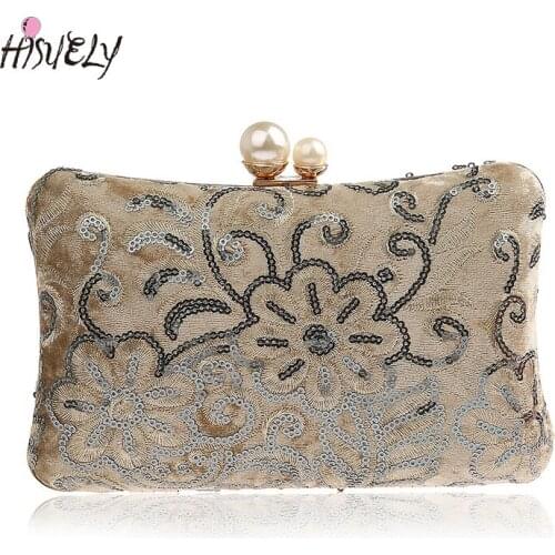 2021 New Fashion Beaded Evening Bag Diamond Sequined Clutch HandBag Bride Bag Free Shipping Wedding Party Chain Shoulder WY221