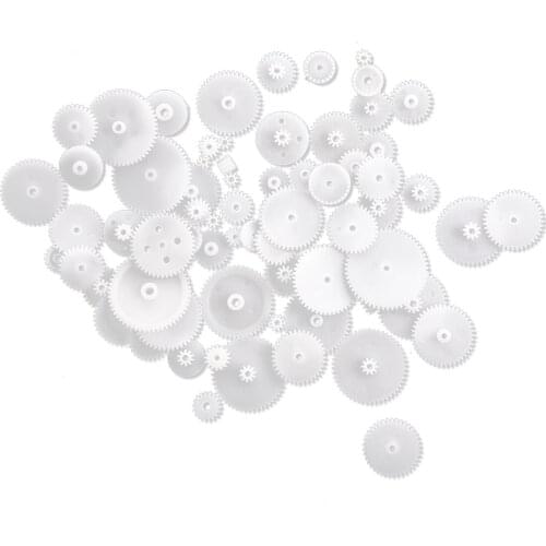 Different Styles White Plastic Gear Set 58 Pcs for RC Toys
