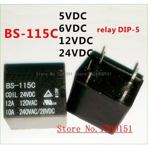 BS-115C 5VDC 6VDC 12VDC 24VDC relay DIP-5