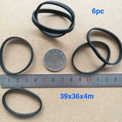 6pcs 39mmx36x4mm rubber ring sleeve wheel damping sleeve for cassette deck tape recorder audio player micro stereo