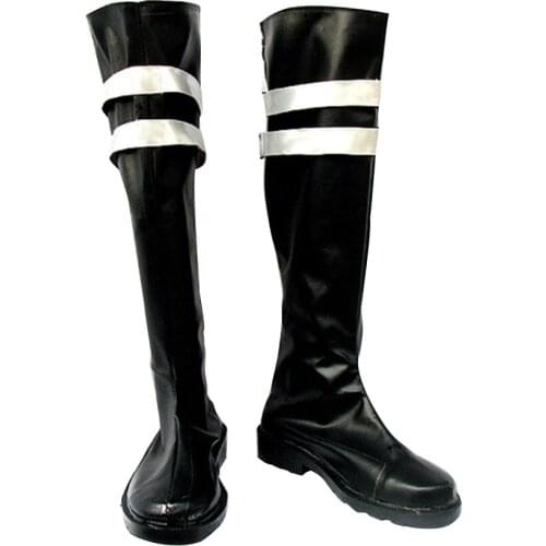 Final Fantasy Sephiroth Cosplay Boots Shoes Game Party Cosplay Boots Custom Made for Adult Men Black Shoes European Size