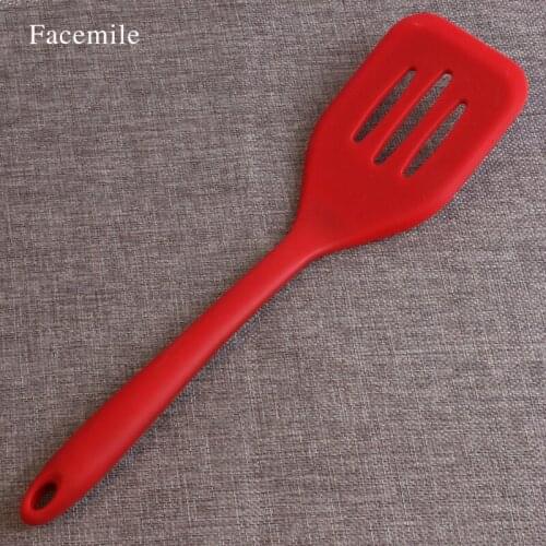 Silicone Slotted Spatula Turner Non-Scratch Food Grade Cooking Kitchen Utencil Accessory Gift