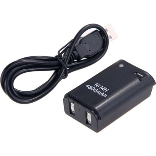 4800mAh Replacement Battery for Microsoft Xbox 360 Xbox360 Wireless Game Controller Gamepad Ni MH Backup Battery Pack 2PCS