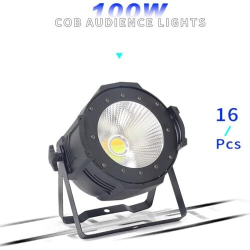 16units LED Par COB Light 100W High Power Aluminium DJ DMX Led Beam Wash Strobe Effect Stage Lighting,Cool White and Warm White