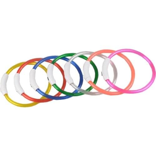 PET Supplies DIY colorful USB luminous dog collar Pet charging light collar