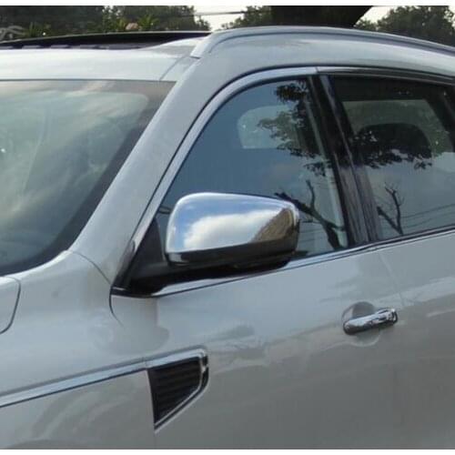 1 PAIR GLOSSY CHROME Car Rearview Rear View Mirror Protection Cover Stickers for Renault Koleos Samsung QM6 2017 2018 Accessory