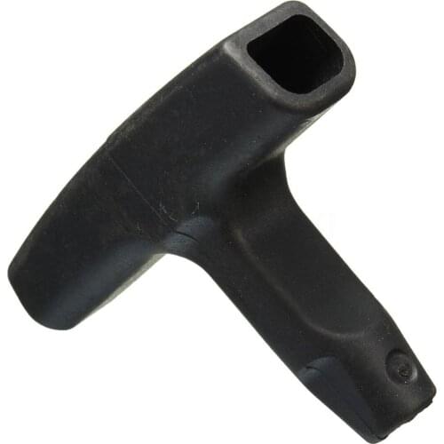1pc Lawnmower Recoil Pull Starter Handle Black Handles Fits Max 4mm Diameter Cord Strimmer Parts Garden Tool