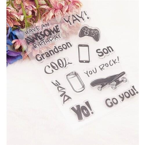 10.5*14.5cm Game Console Transparent Seal Clear Stamps Cutting Dies Roller Stamps DIY Scrapbook Album / Card Production Easter