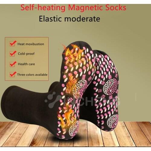 2PCS/Lot Self-heating Magnetic Socks for Women and Men Self Heated Socks Tourmaline Magnetic Therapy Winter Warm Massage Sock