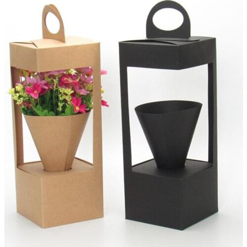 20PCS Creative Folding Flower Wrapping Box Flowers Packaging Gift Boxes Valentines Day Wedding Party Decoration Household