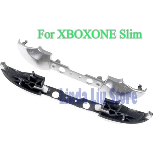 50pcs/lot Chrome Silver For XBOX ONE Slim LB RB Button Black Bumpers Triggers Buttons LB RB For Xbox One S Controller