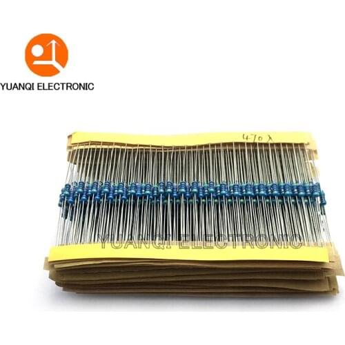 600pcs 1/4W 1% Metal Film Resistor Assorted Kit Set 10 ~ 1M Ohm 30 Values each 20pcs