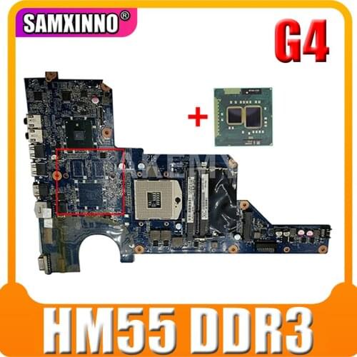 636370-001 640226-001 for HP G4 G4-1000 G6 G7 laptop motherboard HM55 DA0R12MB6E0 DDR3 free cpu