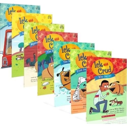7 PCS/Set Ick and Crud Children Comic Chapters Picture Book Color Cartoon Bedtime Reading Story Baby Kids Early Education