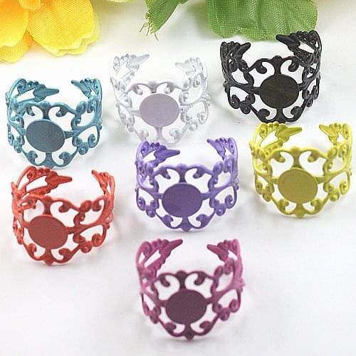 Free shipping!!!!! Mixed color Top Quality Ring Base for Cabochons Adjustable