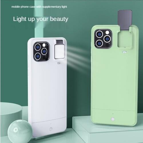 New Ring Light Phone Case For IPhone 11 Pro Max 12 Pro Max 7 8 Plus X XR Xs Fill Light Selfie Beauty Ring Flash Capa
