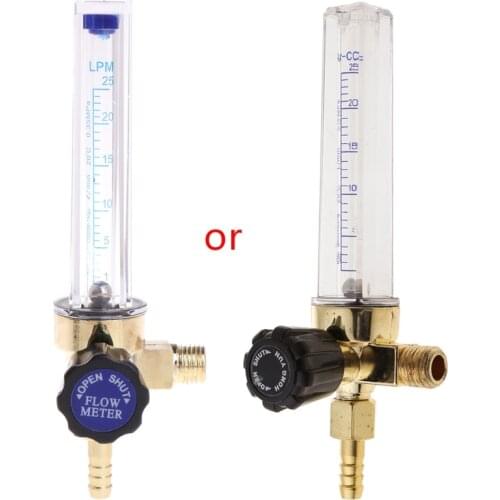 D08D 1/4PT Thread 7mm Barb Argon Ar CO2 Gas Flow Meter Ar Welding Regulator 0.35 MPA