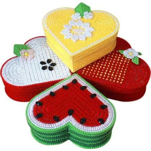 DIY Handmade 3D Cross Stitch Storage Box Clipping Three-dimensional Embroidery Home Decoration storage box casket Z