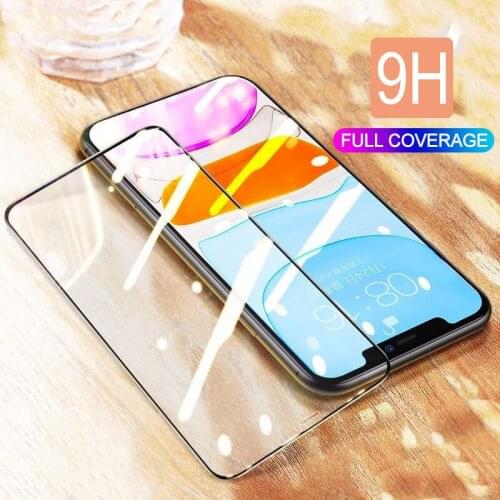 For iPhone 12 Mini 11 Pro XS Max X XR 8 7 6S 6 Plus SE iPhone11 iPhone12 Pro Max Full Cover Screen Protector Tempered Glass Flim
