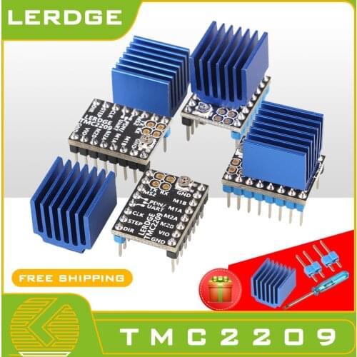 LERDGE 3D Printer Parts TMC 2209 Stepper Motor Driver 256 UART TMC2208 A4988 LV8729 TMC2130 Stepstick 2.0A ultra-silent Ender3