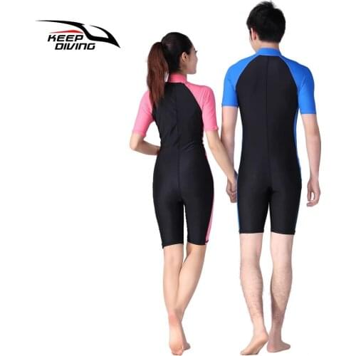 KEEP DIVING Lycra Wetsuit Stinger Wet Suits Diving Skin For Men Or Women One-piece Short Sleeve Jump Suit Swimsuit Swimwear