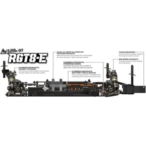 HB RACING RGT8-E ELECTRIC GT ON-ROAD RACE KIT 1:8 GT On-Road Race